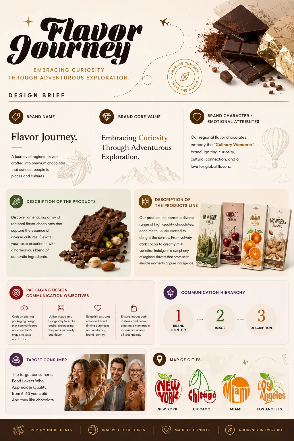 Flavor Journey design brief board