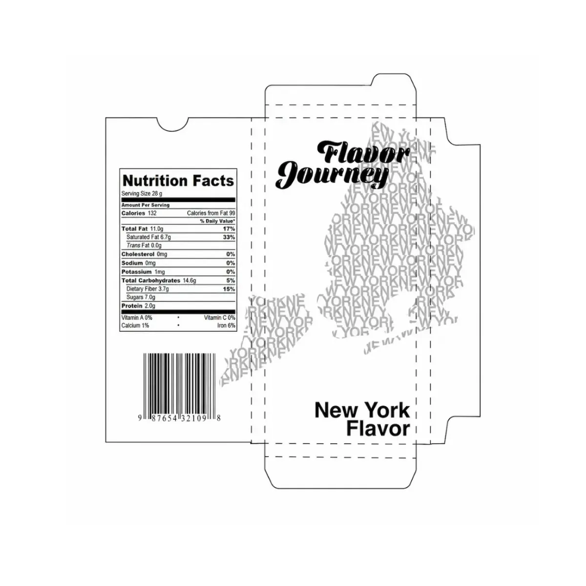 Chocolate bar package dieline