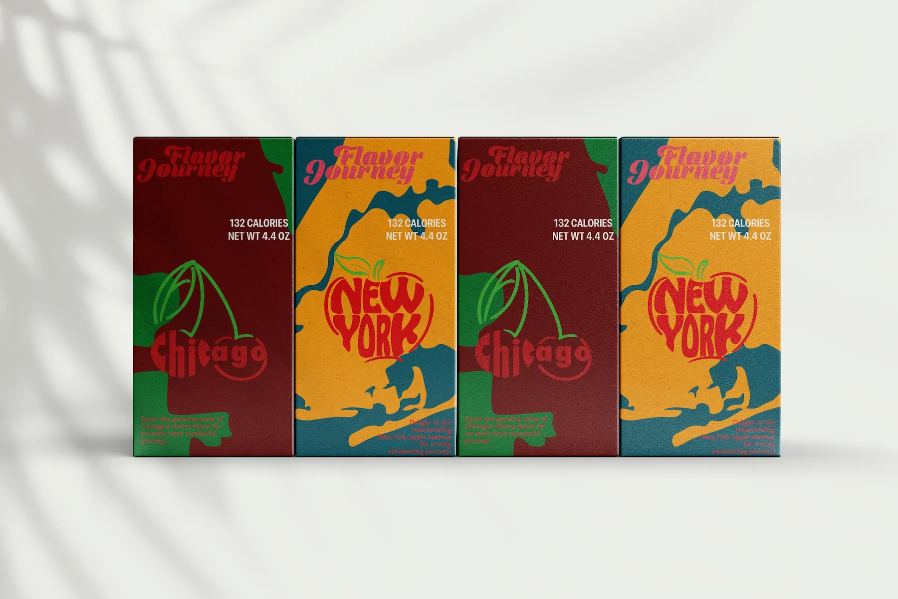 New York and Chicago chocolate packaging mockup