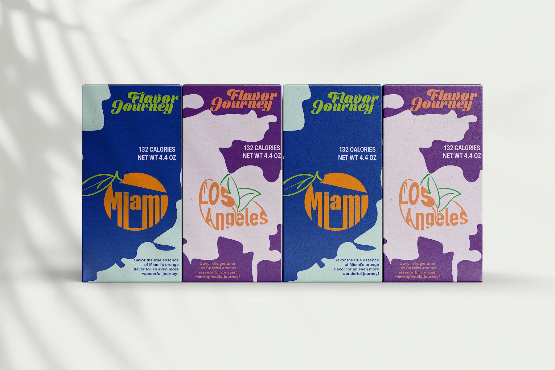 Miami and Los Angeles chocolate packaging mockup