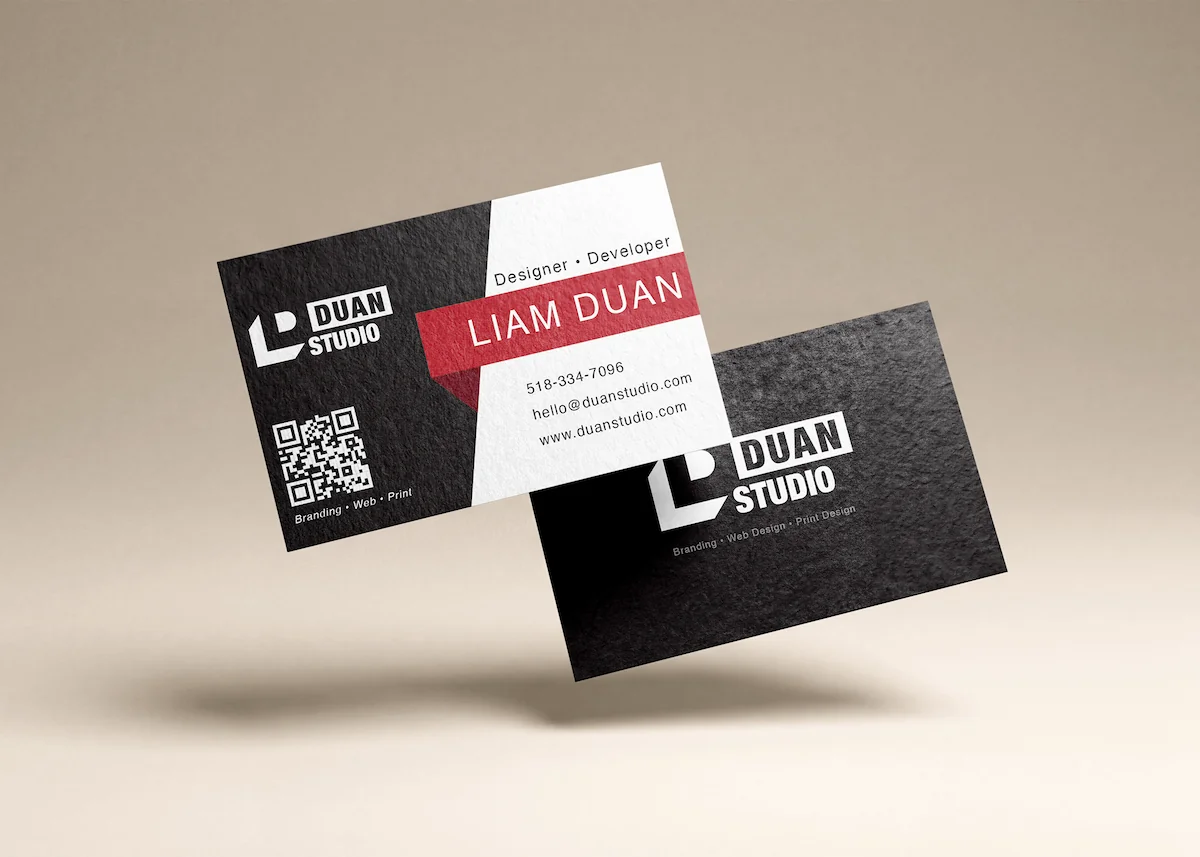 Duan Studio business card mockup