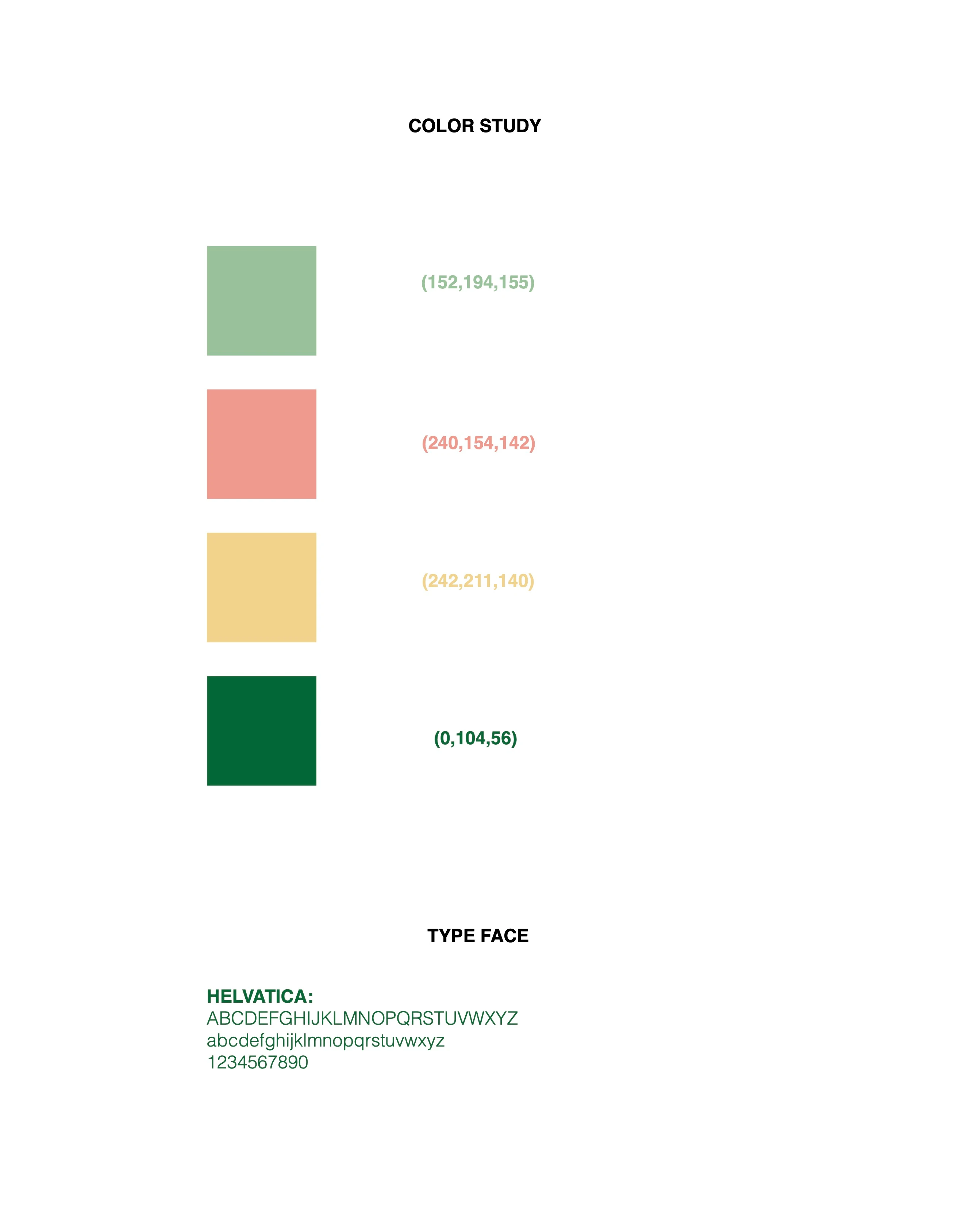 EcoYummy color palette and typography exploration