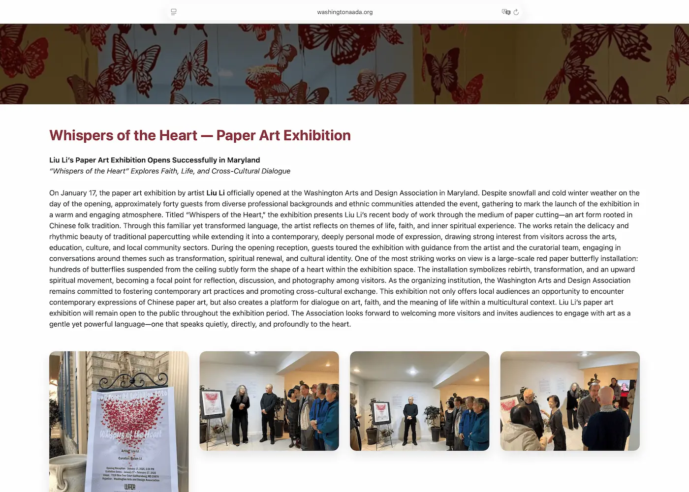 WAADA event content organization layout