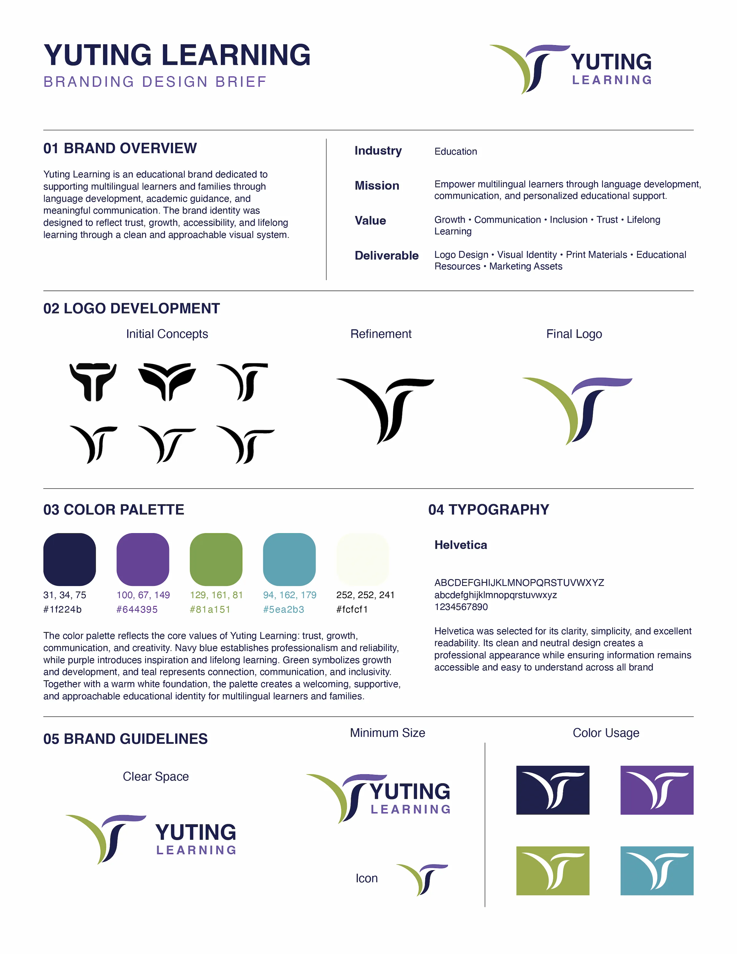 Yuting Learning brand design brief